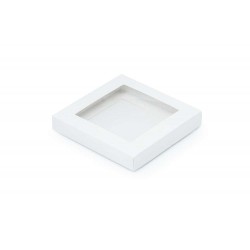 Pudełko ozdobne z oknem białe 150x150x25mm