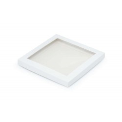 Pudełko ozdobne białe 210x210x20mm z oknem