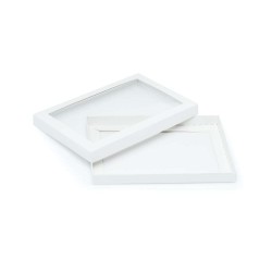 Pudełko ozdobne z oknem białe 220x150x20mm