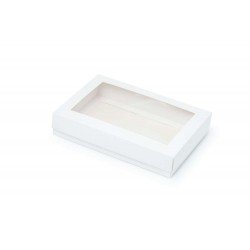 Pudełko ozdobne białe 260x180x50mm z oknem