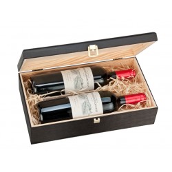 Drewniane pudełko na wino K-982 EX Czarne