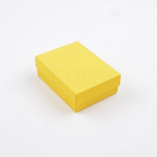 Pudełka ozdobne z przykrywką L Żółte