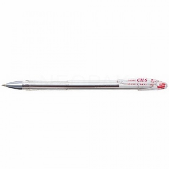 Długopis Penac CH6 0,7mm transparentny czerwony