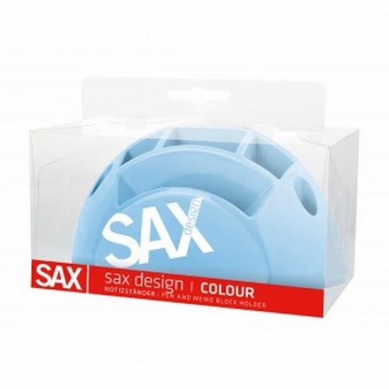 Przybornik na biurko Sax Design 6-komorowy niebieski blister