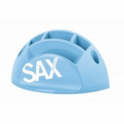 Przybornik na biurko Sax Design 6-komorowy jasnoniebieski