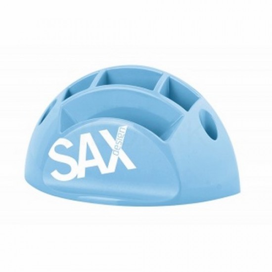 Przybornik na biurko Sax Design 6-komorowy jasnoniebieski
