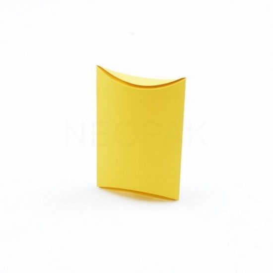 Pudełka ozdobne w kształcie poduszki M Żółte