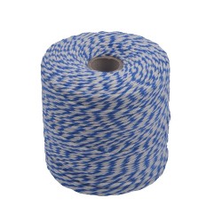 Sznurek bawełniany biało-niebieski 500g