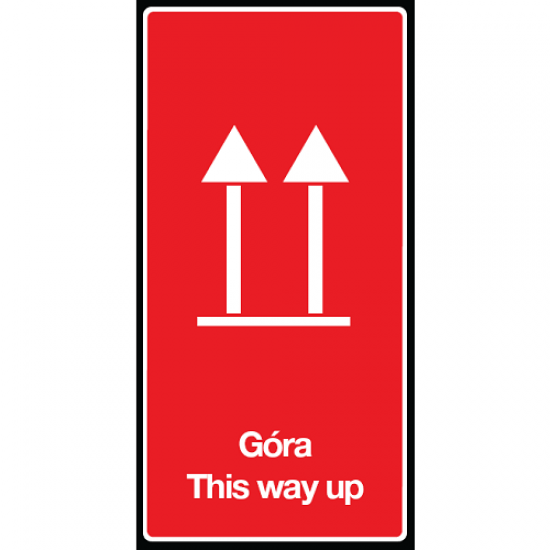 Etykiety GÓRA - THIS WAY UP - 100szt