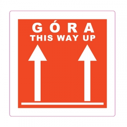 Etykiety GÓRA - THIS WAY UP - 10 x10cm - 100szt