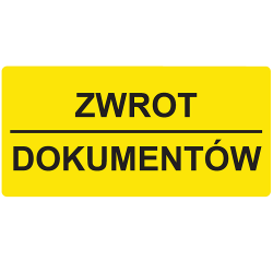 Etykiety ZWROT DOKUMENTÓW - 100szt